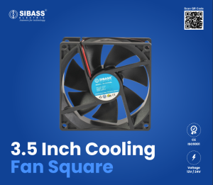 3.5 Inch Cooling Fan Square 12v - 24v