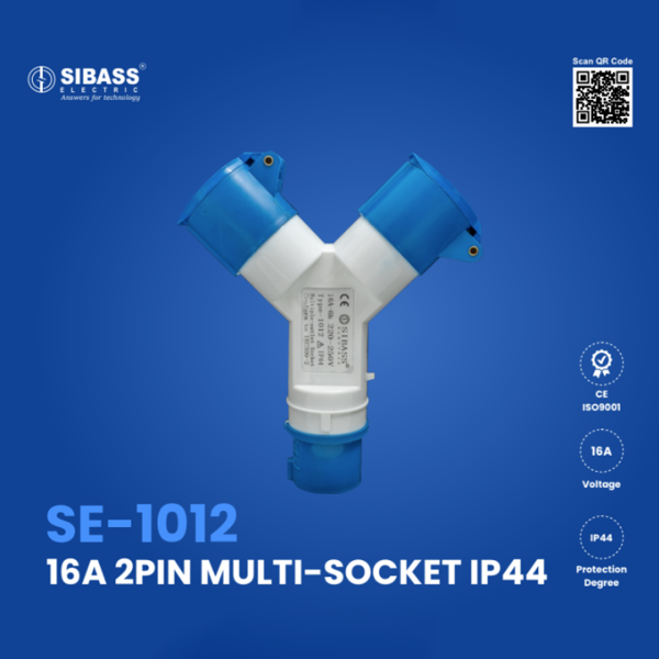 16A 2PIN Multi-socket IP44 (SE-1012)