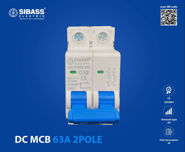 DC MCB 63A 2Pole