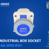 INDUSTRIAL BOX SOCKET 16A 3PIN IP67