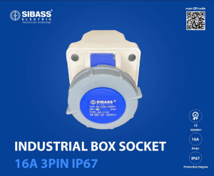 INDUSTRIAL BOX SOCKET 16A 3PIN IP67