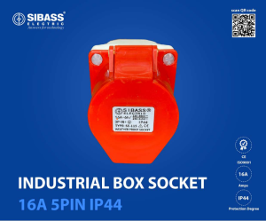 INDUSTRIAL BOX SOCKET 16A 5PIN IP44