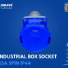 INDUSTRIAL BOX SOCKET 63A 3PIN IP44