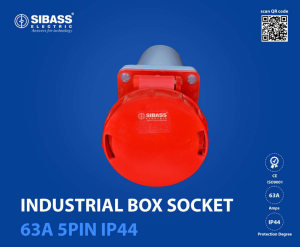 INDUSTRIAL BOX SOCKET 63A 5PIN IP44