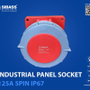 INDUSTRIAL PANEL SOCKET 125A 5PIN IP67
