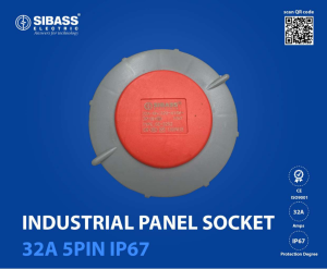 INDUSTRIAL PANEL SOCKET 32A 5PIN IP67