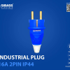 INDUSTRIAL PLUG 16A 2PIN IP44