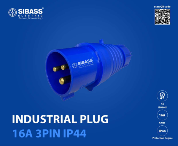 Industrial Plug 16A 3Pin IP44