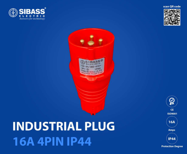 INDUSTRIAL PLUG 16A 4PIN IP44
