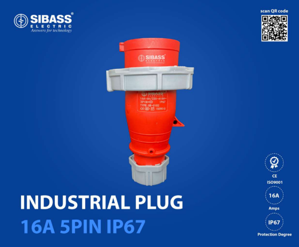 INDUSTRIAL PLUG 16A 5PIN IP67