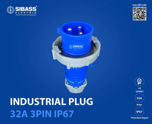 INDUSTRIAL PLUG 32A 3PIN IP67