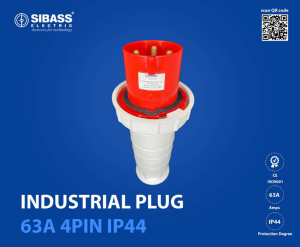 Industrial Plug 63A 4Pin IP44