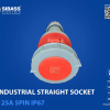INDUSTRIAL STRAIGHT SOCKET 125A 5PIN IP67