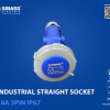 INDUSTRIAL STRAIGHT SOCKET 16A 3PIN IP67