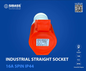 INDUSTRIAL STRAIGHT SOCKET 16A 5PIN IP44