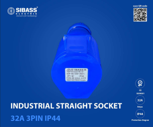 INDUSTRIAL STRAIGHT SOCKET 32A 3PIN IP44