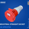 INDUSTRIAL STRAIGHT SOCKET 63A 4PIN IP44