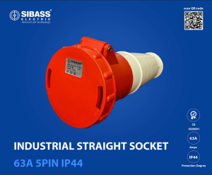 INDUSTRIAL STRAIGHT SOCKET 63A 5PIN IP44