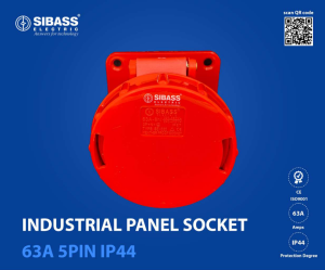Industrial Panel Socket 63A 5PIN IP44