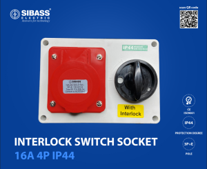 Interlock Switch Socket 16A 4P IP44