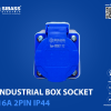 INDUSTRIAL BOX SOCKET 16A 2PIN IP44
