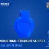 INDUSTRIAL STRAIGHT SOCKET 16A 3PIN IP44